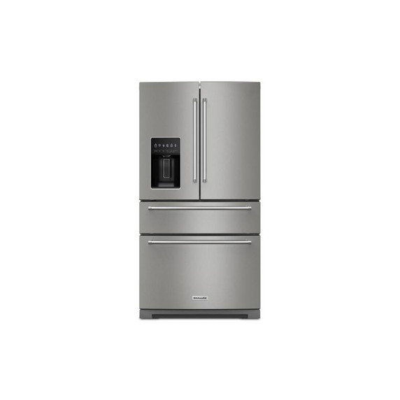 Kitchenaid® 26.2 Cu. Ft. Multi-Door French Door Refrigerator with Platinum Interior KRMF536RPS Kitchenaid® 26.2 Cu. Ft. Multi-Door French Door Refrigerator with Platinum Interior KRMF536RPS