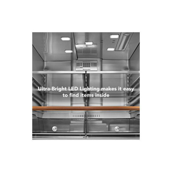 Kitchenaid® 26.2 Cu. Ft. Multi-Door French Door Refrigerator with Platinum Interior KRMF536RPS Kitchenaid® 26.2 Cu. Ft. Multi-Door French Door Refrigerator with Platinum Interior KRMF536RPS