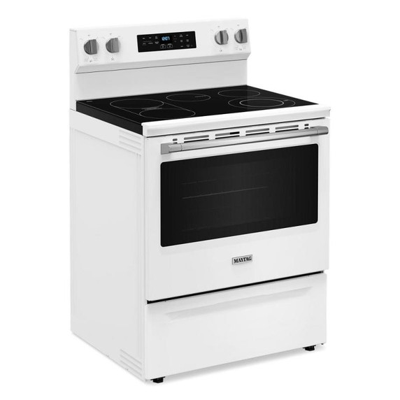Maytag® 30-Inch Convection Electric Range With No Preheat Air Fry and Air Baking - 5.3 Cu. Ft. YMFES6030RW