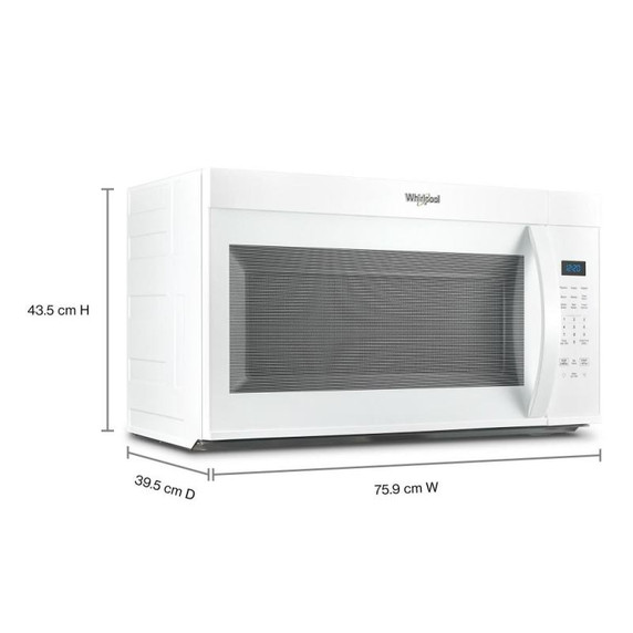 Whirlpool® 30’ W 1.7 cu. ft Over the range Microwave with 900-Watts Cooking Power YWMMS3130RW