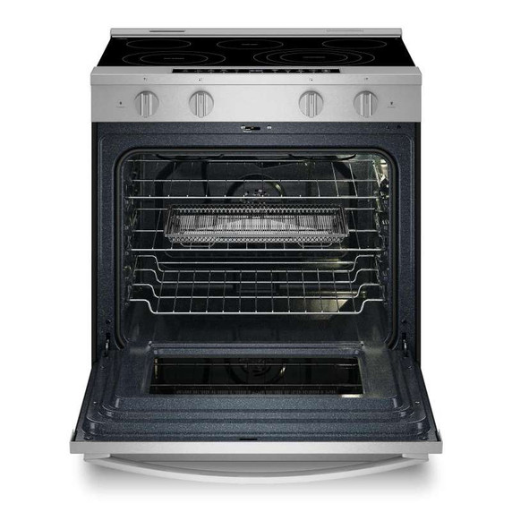 Whirlpool® 30-inch Smart Slide in Electric Range with Air Cooking Technology, No Preheat Air Fry, WipeClean™ Coating, Steam/Self Clean and High Speed Preheat YWSES7530RZ