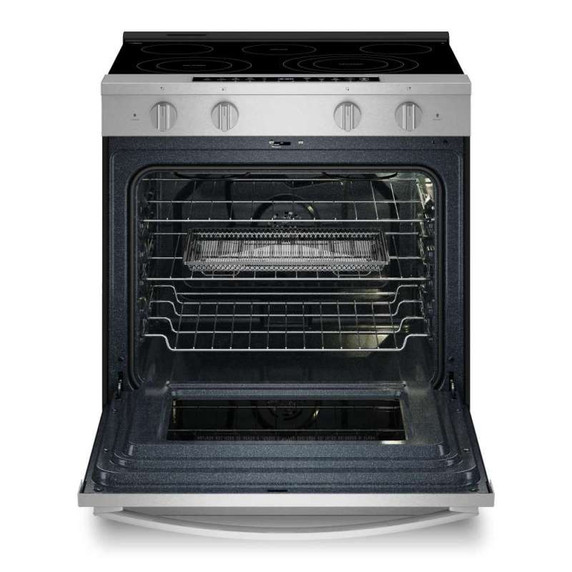 Whirlpool® 30-inch Smart Slide in Electric Range with True Convection, No Preheat Air Fry, WipeClean™ Coating, Steam/Self Clean and High Speed Preheat YWSES7530RZ