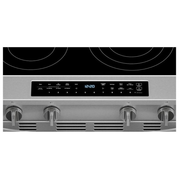 Whirlpool® 30-inch Smart Slide in Electric Range with True Convection, No Preheat Air Fry, WipeClean™ Coating, Steam/Self Clean and High Speed Preheat YWSES7530RZ