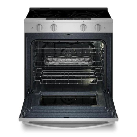 Whirlpool® 30-inch Smart Slide in Electric Range with True Convection, No Preheat Air Fry, WipeClean™ Coating, Steam/Self Clean and High Speed Preheat YWSES7530RZ