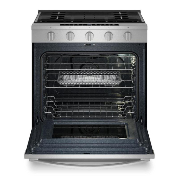 Whirlpool® 30-inch Smart Slide In Gas Range with Air Cooking Technology, No Preheat Air Fry, Steam/Self Clean and High Speed Preheat WSGS7530RZ