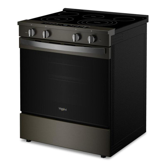 Whirlpool® 30-inch Smart Slide in Electric Range with True Convection, No Preheat Air Fry, WipeClean™ Coating, Steam/Self Clean and High Speed Preheat YWSES7530RV