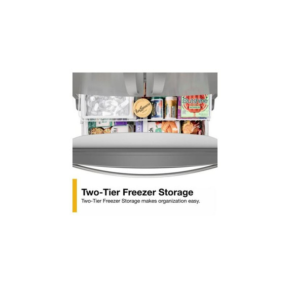 Whirlpool® 36-Inch Wide Counter-Depth French Door Bottom Mount Refrigerator - 20 cu. ft. WRFC2036RZ