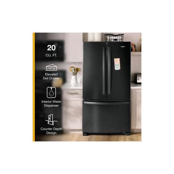 Whirlpool® 36-Inch Wide Counter-Depth French Door Bottom Mount Refrigerator - 20 cu. ft. WRFC2036RB Whirlpool® 36-Inch Wide Counter-Depth French Door Bottom Mount Refrigerator - 20 cu. ft. WRFC2036RB