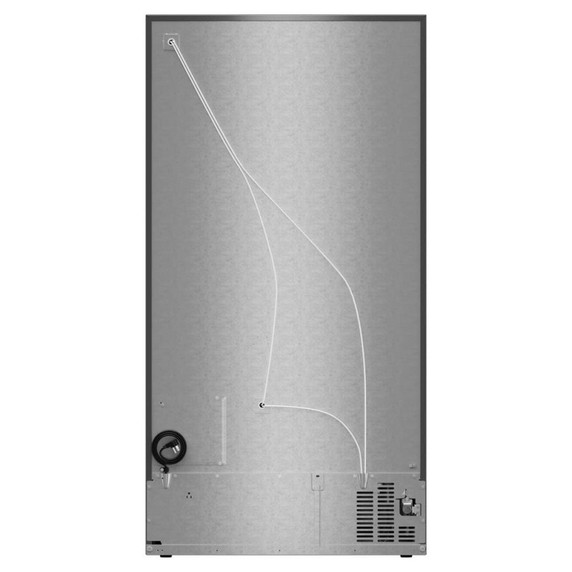 Kitchenaid® 20.8 Cu. Ft. Counter-Depth Side-by-Side Refrigerator with Exterior Ice and Water Dispenser in PrintShield™ Finish KRSC536RPS