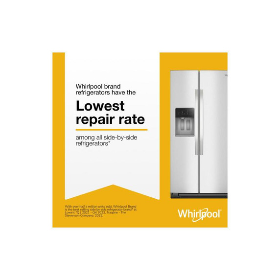Whirlpool® 36-inch Full Depth Side-by-Side Refrigerator with TruCool™ System WRSF5536RZ Whirlpool® 36-inch Full Depth Side-by-Side Refrigerator with TruCool™ System WRSF5536RZ