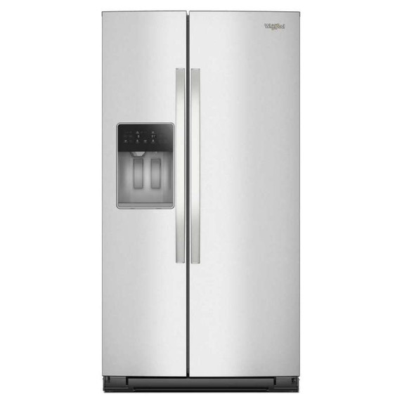 Whirlpool® 36-inch Full Depth Side-by-Side Refrigerator with Prep &amp; Store Bins WRSF6536RZ