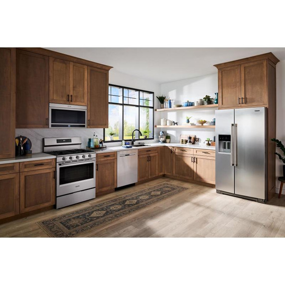 Maytag® 30-Inch Wide Freestanding Gas Range with Grill Mode and No Preheat Air Fry - 5.0 Cu. Ft. MFGS7030SZ