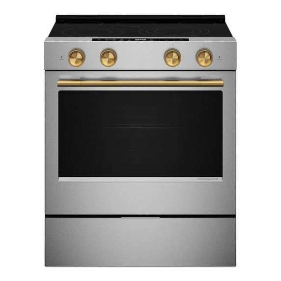 Kitchenaid® 5.3 Cu. Ft. Slide-in Electric Range with Two Even-Heat™ Hyper Elements and Convection Cooking Modes YKSES530SPS