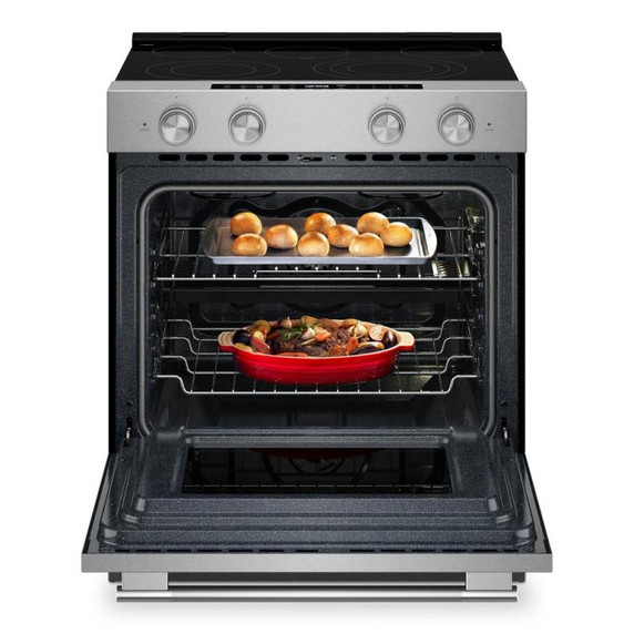 Kitchenaid® 5.3 Cu. Ft. Slide-in Electric Range with Two Even-Heat™ Hyper Elements and Convection Cooking Modes YKSES530SPS