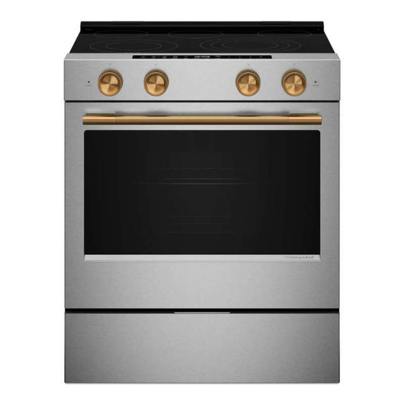 Kitchenaid® 5.3 Cu. Ft. Slide-in Electric Range with Two Even-Heat™ Hyper Elements and Convection Cooking Modes YKSES530SPS