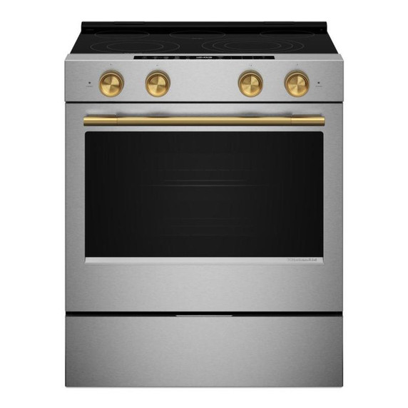 Kitchenaid® 5.3 Cu. Ft. Slide-in Electric Range with Two Even-Heat™ Hyper Elements and Convection Cooking Modes YKSES530SPS