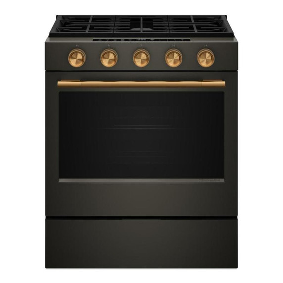 Kitchenaid® 5.0 Cu. Ft. Smart Slide-in Gas Range with Convection Cooking Modes and 2-in-1 Burner KSGS530SBE