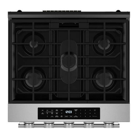 Kitchenaid® 5.0 Cu. Ft. Smart Slide-in Gas Range with Convection Cooking Modes and 2-in-1 Burner KSGS530SPS