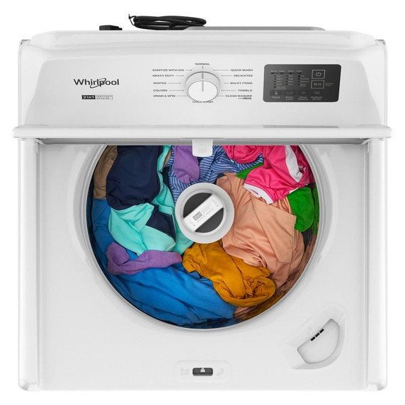 4.8 - 4.9 Cu. Ft. Whirlpool® Top Load Washer with 2-in-1 Removable Agitator. WTW4107SW
