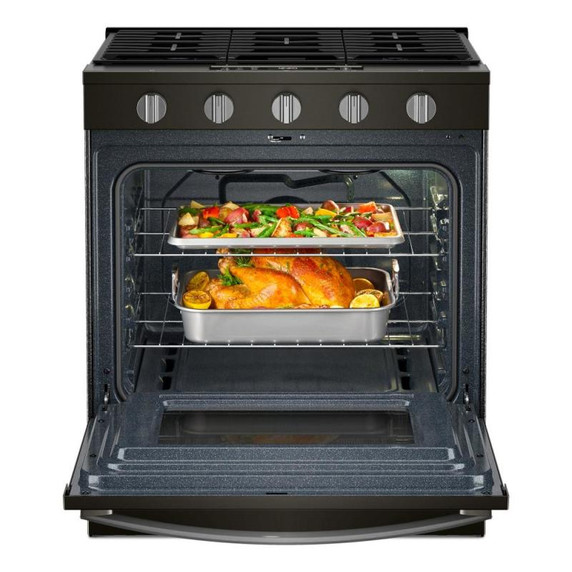 Whirlpool® 30-inch Gas Range with Air Cooking Technology WSGS5030SV