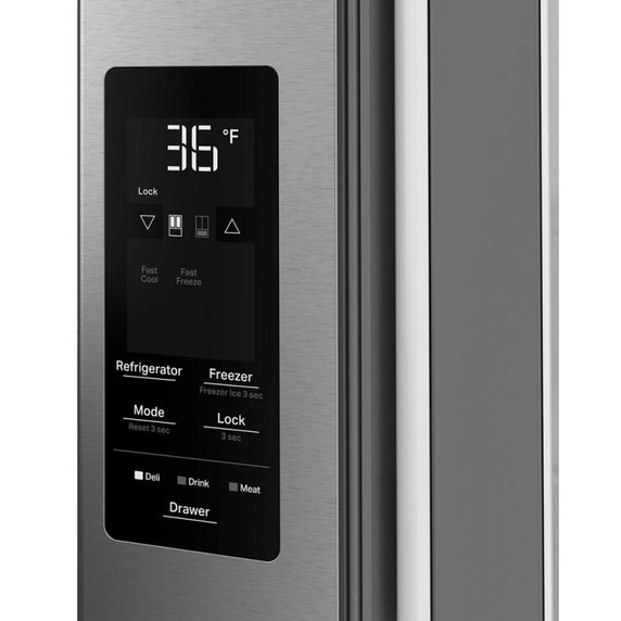 Whirlpool® 30 Cu. Ft. Family-Sized Capacity French door refrigerator with Flexible Tempearture Drawer WRMF3336SZ