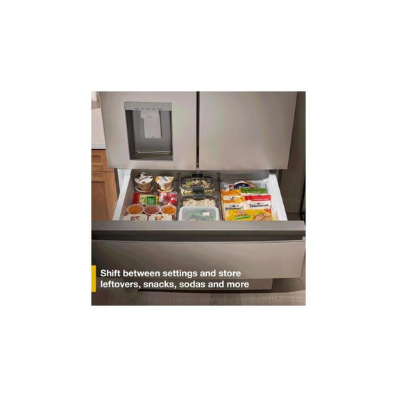 Whirlpool® 29 Cu. Ft. Family-Sized Capacity French door refrigerator with Flexible Temperature Drawer WRMF3636SV