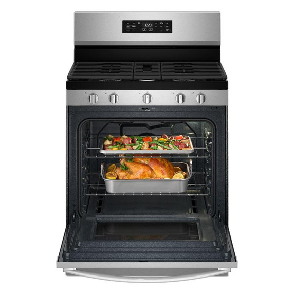 Whirlpool® 30-inch Gas Range with Air Cooking Technology and Steam Clean WFGS4530SZ