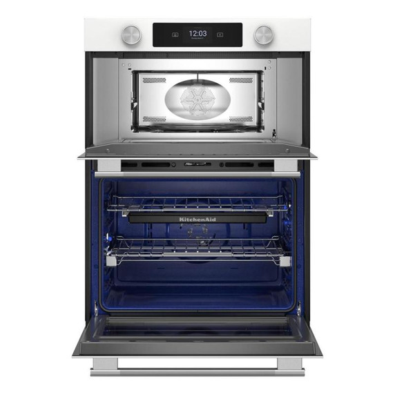 Kitchenaid® 30-inch Smart Electric Combo Wall Oven with Assisted Cooking Modes - White KOEC730SWH