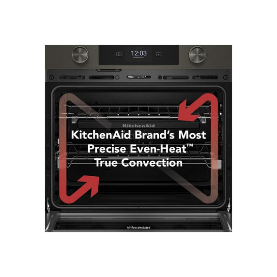 Kitchenaid® 30-inch Smart Electric Single Wall Oven with Assisted Cooking Modes - Juniper KOES730SJP
