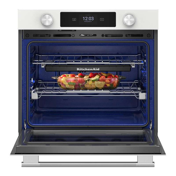 Kitchenaid® 30-inch Smart Electric Single Wall Oven with Assisted Cooking Modes - White KOES730SWH