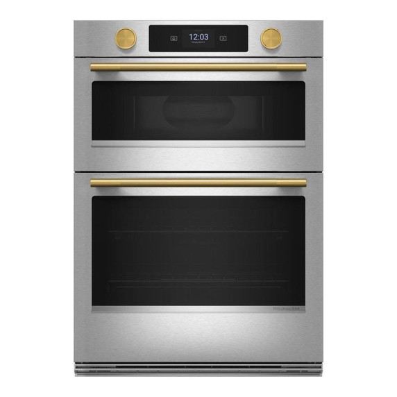 Brass Handle and Knob Hardware Accessory Kit for KitchenAid® 30" Double Wall Oven & Microwave Combo W11774418