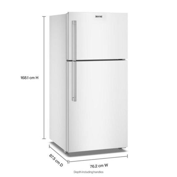 Maytag® 30-Inch Wide Top-Freezer Refrigerator with Garage Mode - 19 Cu. Ft. MRTX5119SW
