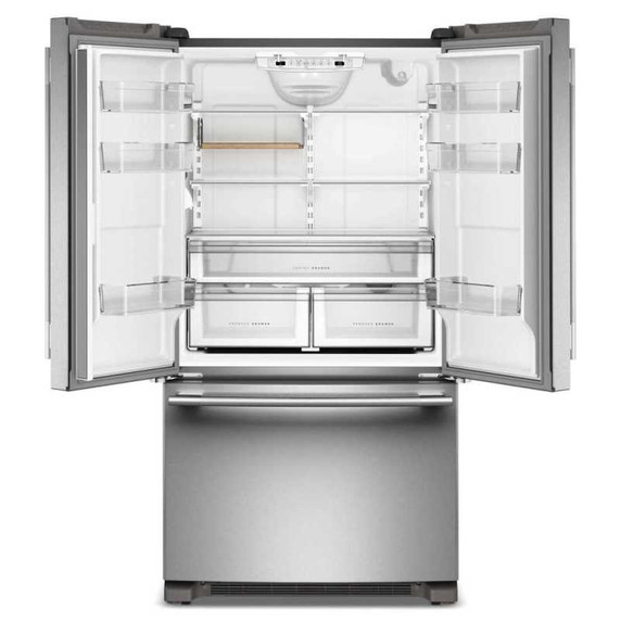 Kitchenaid® 20 Cu. Ft. 36-Inch Counter-Depth French Door Refrigerator with Internal Water Dispenser KRFC136SPS
