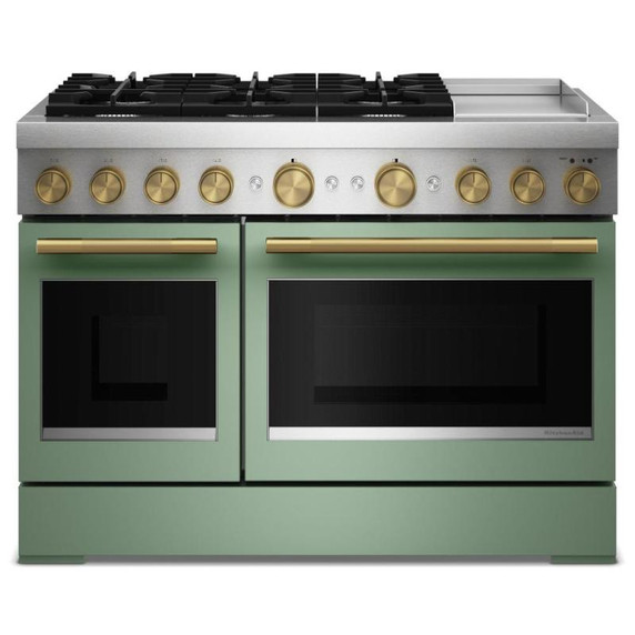 Kitchenaid® 48-Inch 6 Burner Commercial-Style Dual Fuel Range with Griddle KFDD948SDC