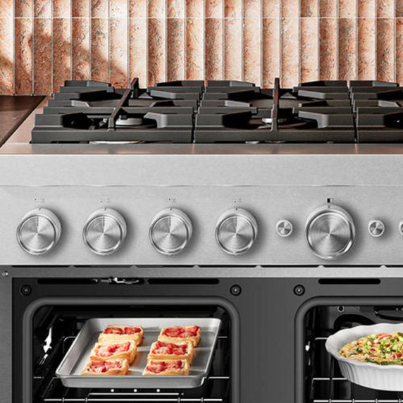 Kitchenaid® 48-Inch 6 Burner Commercial-Style Dual Fuel Range with Griddle KFDD948SSS