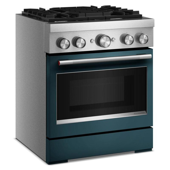 Kitchenaid® 30-Inch 4 Burner Commercial-Style Dual Fuel Range with No Preheat Air Fry Mode KFDS930SAG