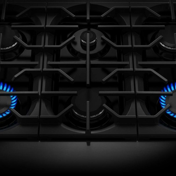 Kitchenaid® 36-Inch 6 Burner Commercial-Style Dual Fuel Range with No Preheat Air Fry Mode KFDS936SDC