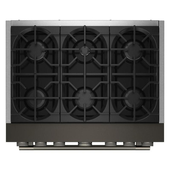 KitchenAid® 36-Inch 6 Burner Commercial-Style Dual Fuel Range with No Preheat Air Fry Mode KFDS936SBE