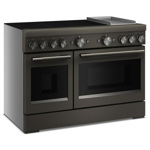 KitchenAid® 48-Inch 6-Element Induction Freestanding Commercial-Style Range with Griddle KFID948SBE