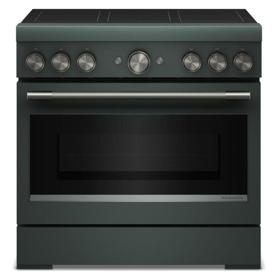 Kitchenaid® 36-Inch 6-Element Induction Freestanding Commercial-Style Range with Air Fry KFIS936SJP