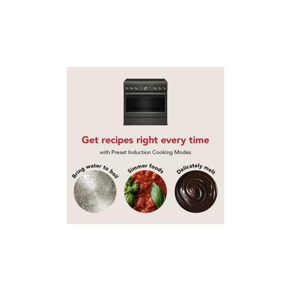 KitchenAid® 36-Inch 6-Element Induction Freestanding Commercial-Style Range with Air Fry KFIS936SBE