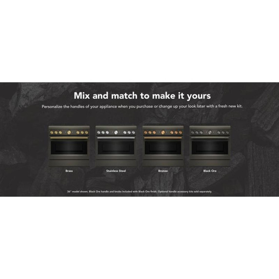 KitchenAid® 36-Inch 6-Element Induction Freestanding Commercial-Style Range with Air Fry KFIS936SBE