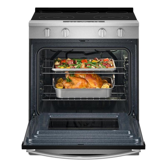 Whirlpool® 30-inch Electric Smart Range with Air Cooking Technology and Steam Clean YWSES4530TZ