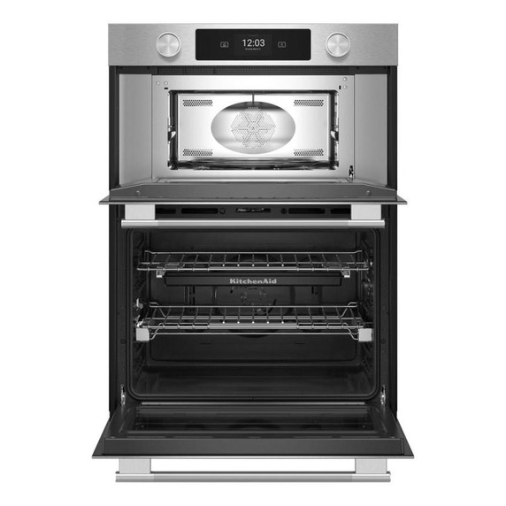 Kitchenaid® 30-inch Smart Electric Combo Wall Oven with Intelligent Cooking Camera - PrintShield™ Finish KOEC930SPS