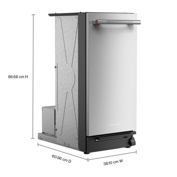 KitchenAid 15 in. Built-In Trash Compactor with Built-In Odor Management System KTTP515TSS