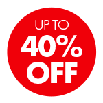 up to 40% off sale