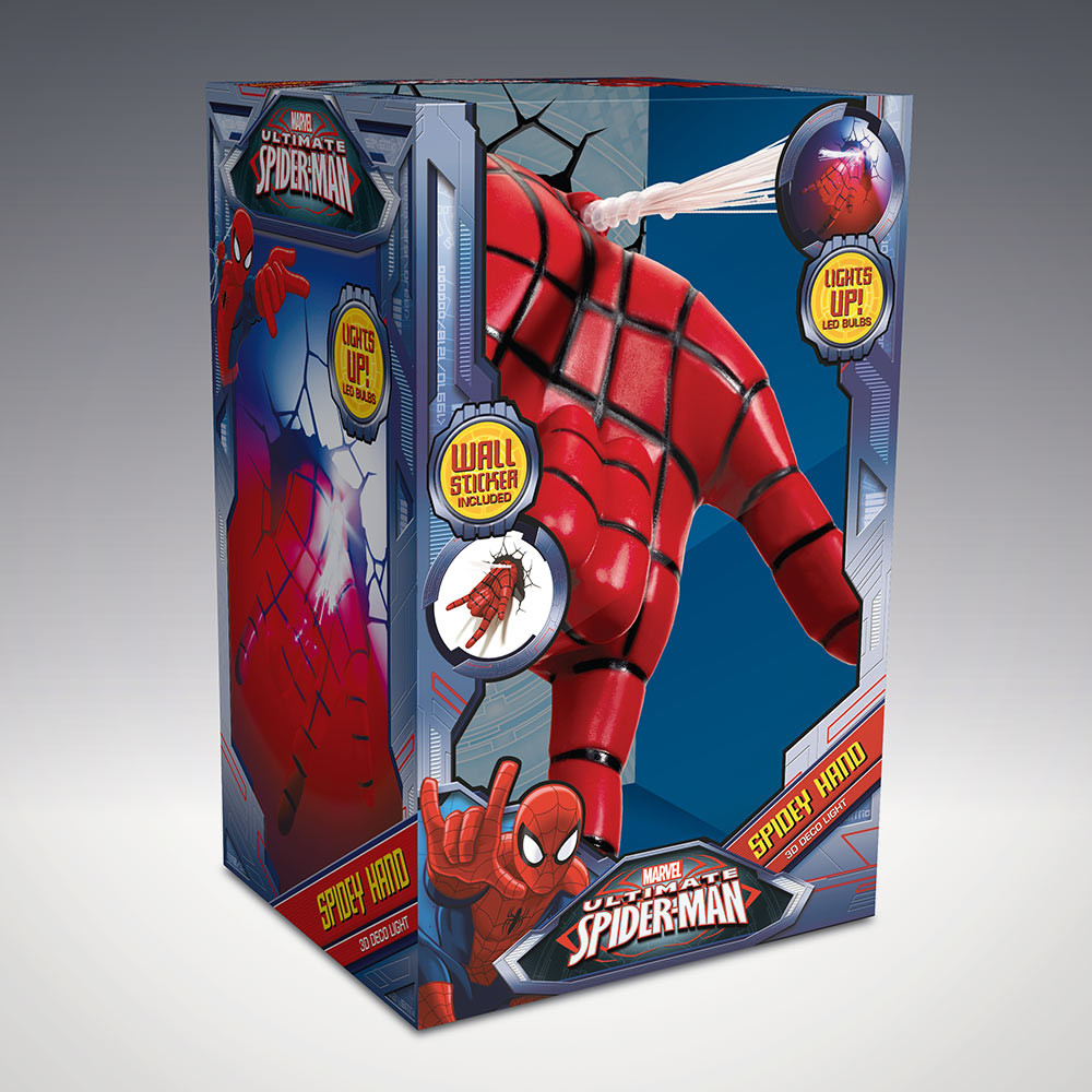 Marvel Spider-Man Hand 3D Wall-Mounted Deco Light | Menkind