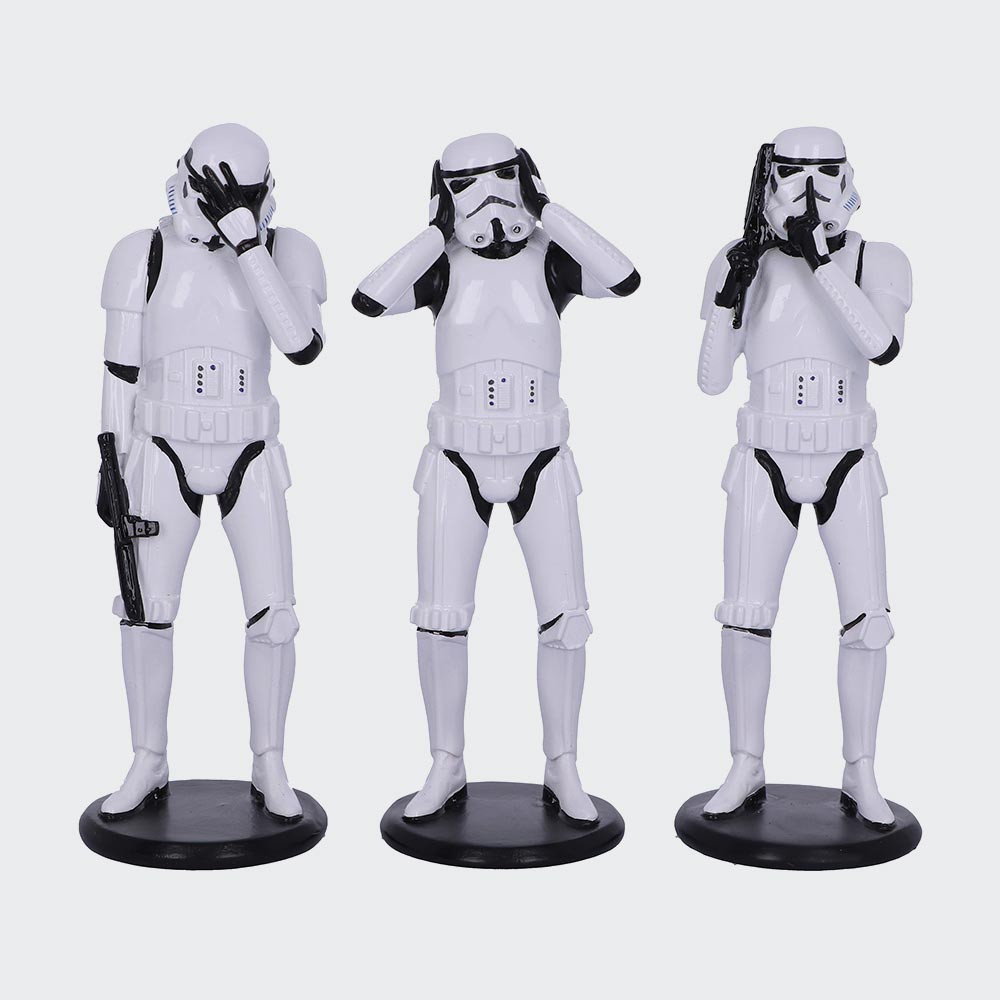 Three Wise Star Wars Stormtrooper Standing Figures | Menkind