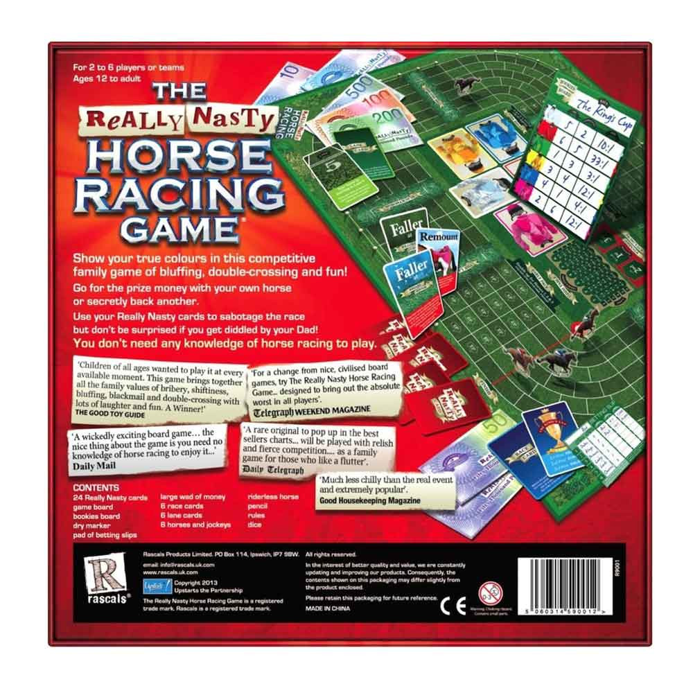 The Really Nasty Horse Racing Game. Unique Betting Board Game