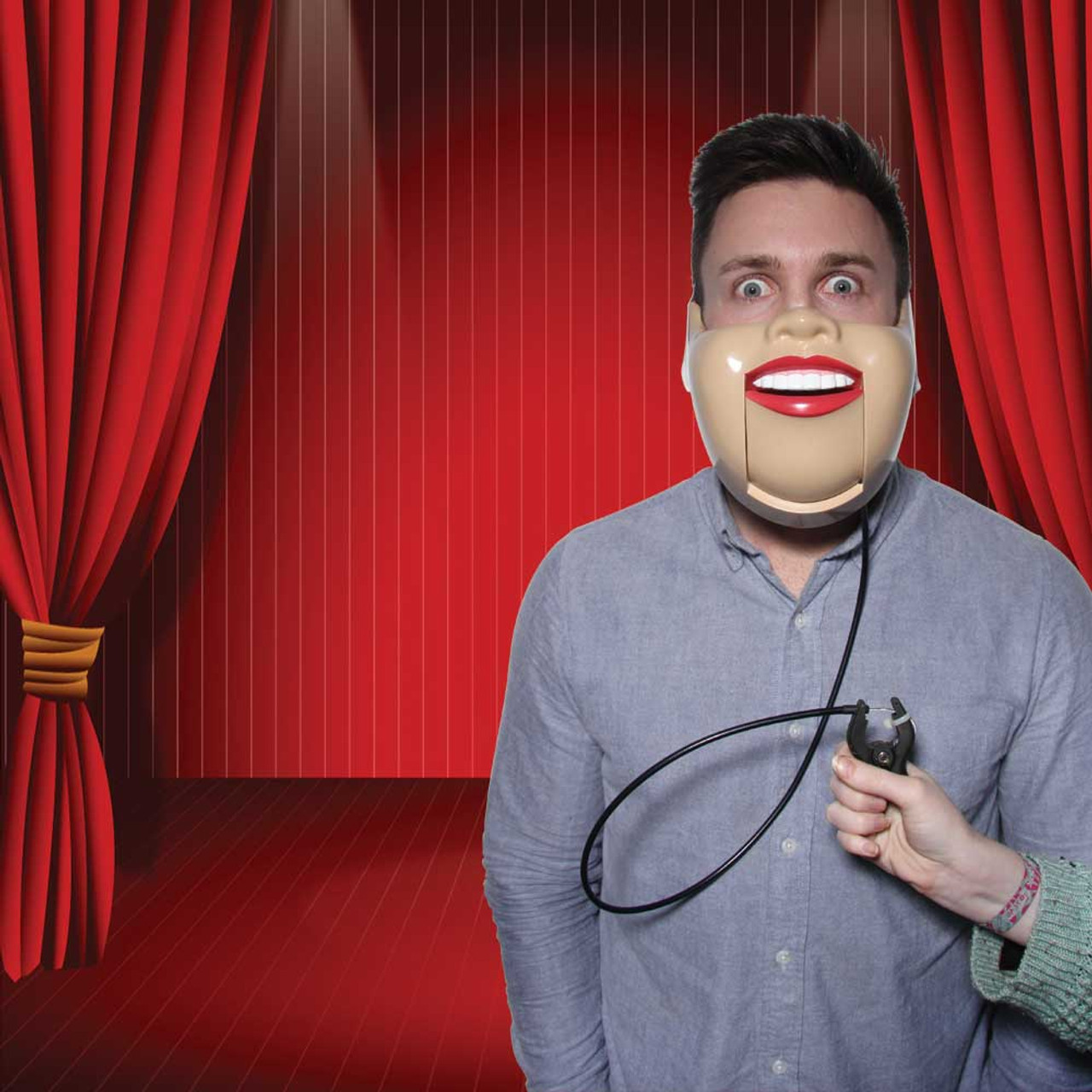 Ventriloquist Mask Half Faced Puppet Mouth For Entertaining